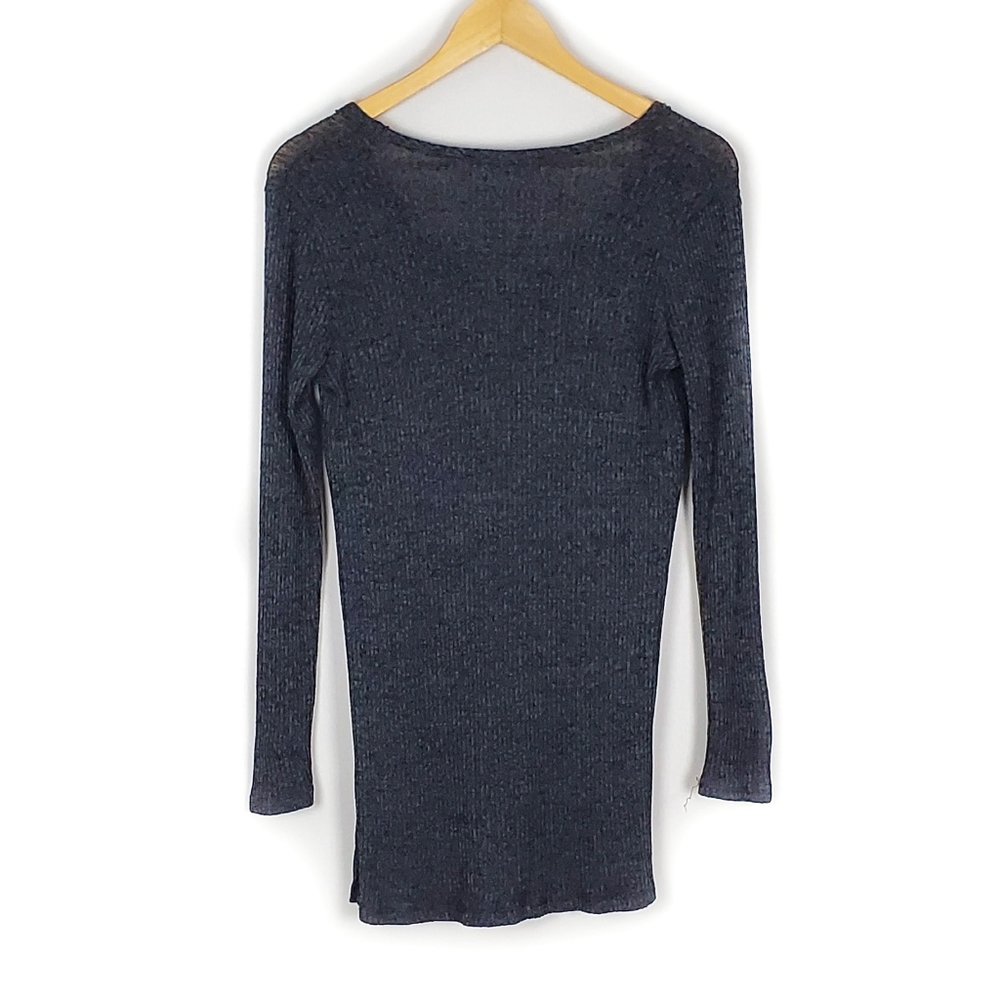 Astr The Label Grey Ribbed Side Split Sweater - image 5